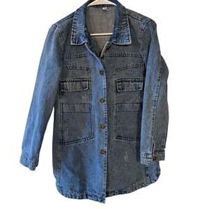 Other Denim Utility Jacket, est. M (no interior tag), EUC, button front